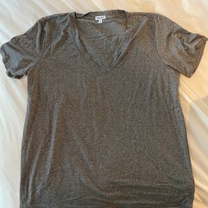 Splendid Metallic Gray Knit Top